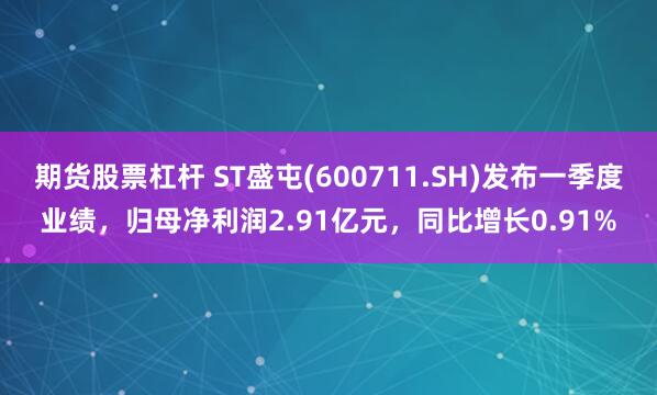 期货股票杠杆 ST盛屯(600711.SH)发布一季度业绩，归母净利润2.91亿元，同比增长0.91%
